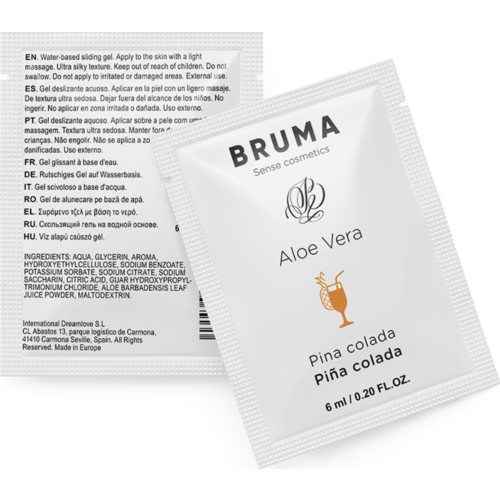 Glidende Gel BRUMA Aloe Vera 6 ml med Pina Colada Smak