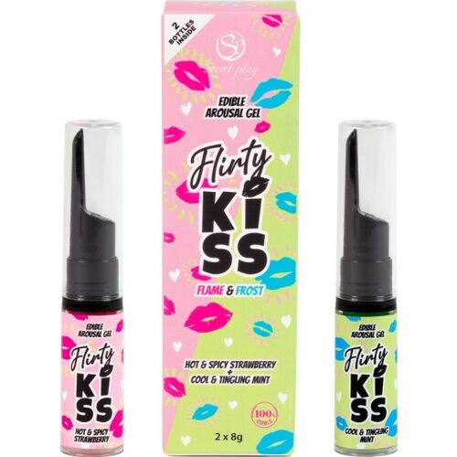 Flirty Kiss-geler SECRETPLAY med jordbær og mynte