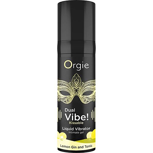 Vibrátor Orgie DUAL VIBE! med smak av sitron gin og tonic