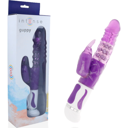 Rabbit vibratoren INTENSE HIGH TECH Guppy med roterende funksjoner
