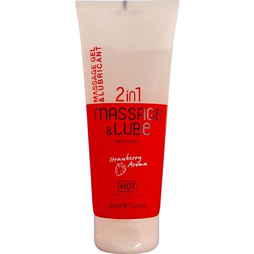 Gelelotion HOT 2in1 Jordbær 200 ml med fruktig duft