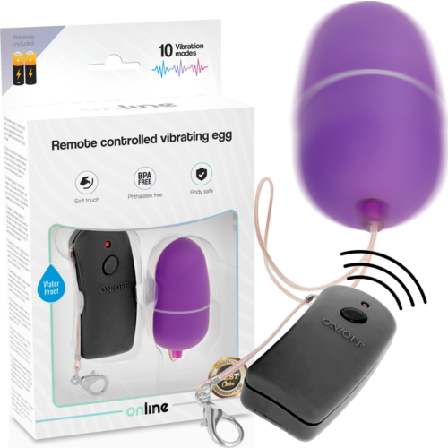 Huevo Vibrator Huevo ONLINE med fjernkontroll og 10 moduser