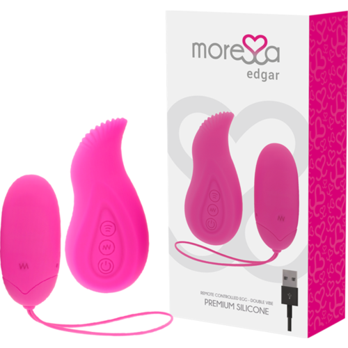 Vibrator MORESSA Edgar med fjernkontroll og vanntett design