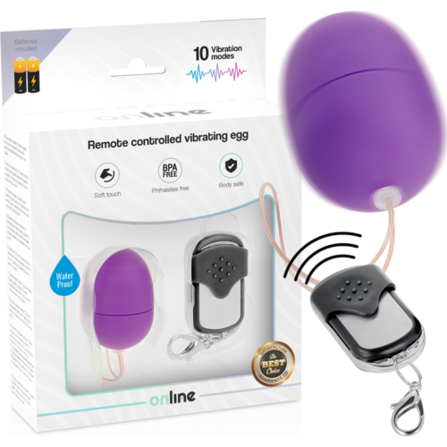 Egg Vibrator Egg ONLINE med fjernkontroll og 10 moduser