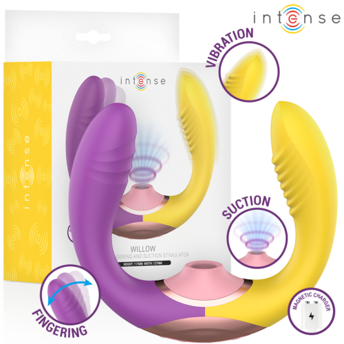 Stimulator INTENSE HIGH TECH WILLOW 3-i-1 med sug og vibrasjon