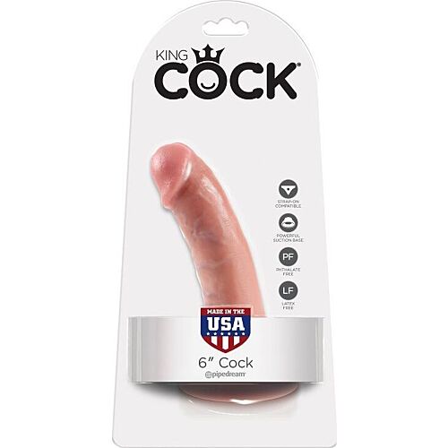 Dildo KING COCK 6 - 15,2 cm realistisk