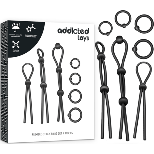 Ringsett ADDICTED TOYS med 7 elastiske ringer