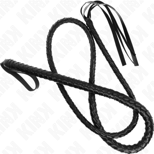BDSM pisk KINK LONG BLACK SNAKE WHIP 210 CM