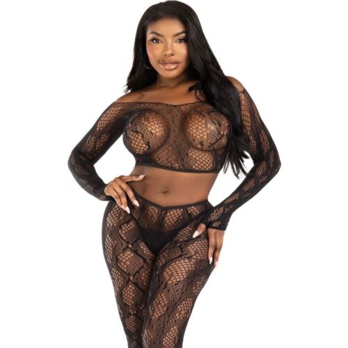 Crop Top og Strømpebukser Leg Avenue 89373
