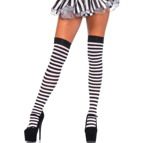Høye Sokker Leg Avenue med Stripemønster