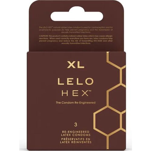 Kondom LELO HEX Respect XL 3-pakk med større diameter