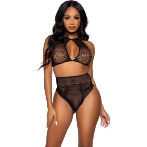 Lingeri Leg Avenue Two Pieces Set Halter Crop Top & Thong