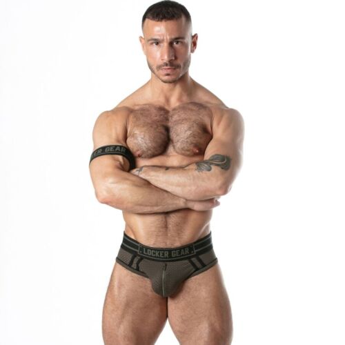 Locker Gear Sport Mesh Jock Brief Khaki XL