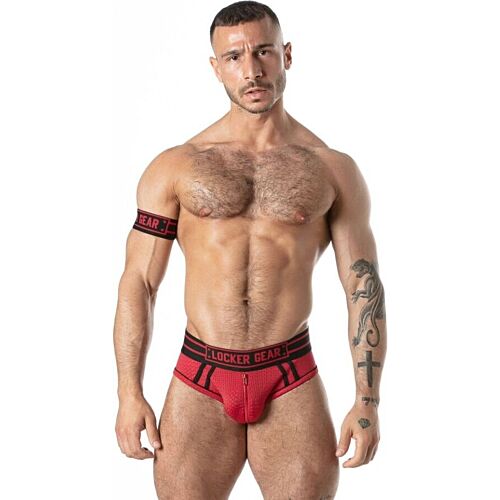 Jockstrap LOCKER GEAR SPORT MESH JOCK BRIEF Rød S