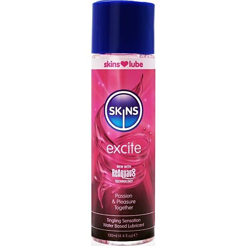 Vannbasert glidemiddel SKINS Excite 130 ml