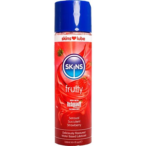 Lubricant SKINS Strawberry 130 ml | Vannbasert og smakfull