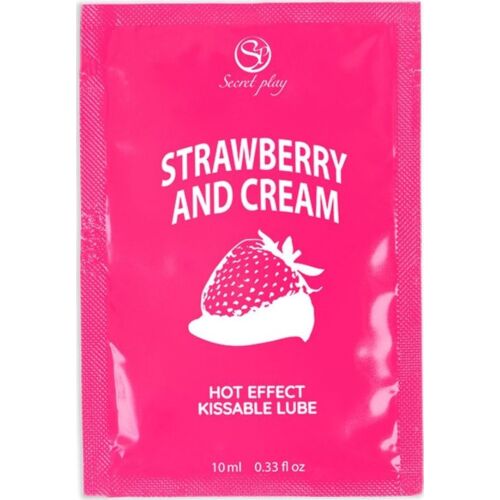 Lubrikant SECRETPLAY SINGLE DOSE Jordbær & Krem 10 ml