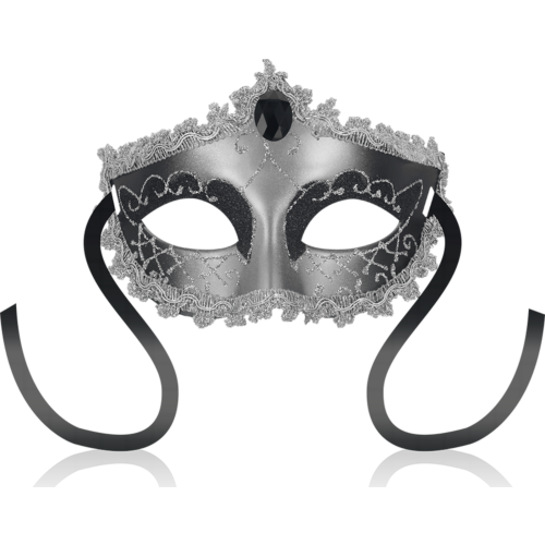 Venetiansk Maske OHMAMA MASKS Black Diamond Grå