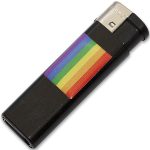 Lighter PRIDE med LGBT-flagget