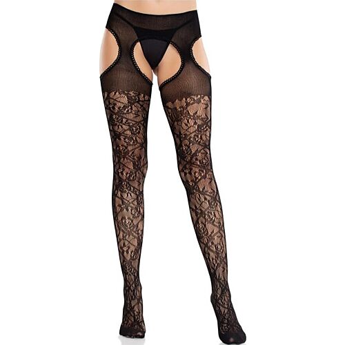 Hold-up strømper Leg Avenue Floral Lace med blonder