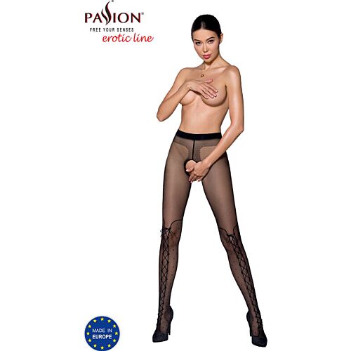 Strømpebukser PASSION WOMAN GARTER & STOCK med åpning