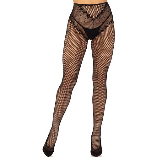 LEG AVENUE Crotchless Fishnet Strømper
