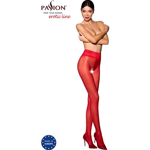 Strømpebukser PASSION WOMAN GARTER & STOCK med blonder