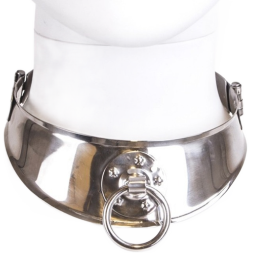 Bondage Krage Metal Hard med Ring