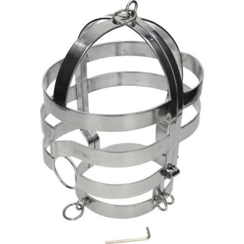 BDSM Maske METAL HARD med Stål Halsbånd