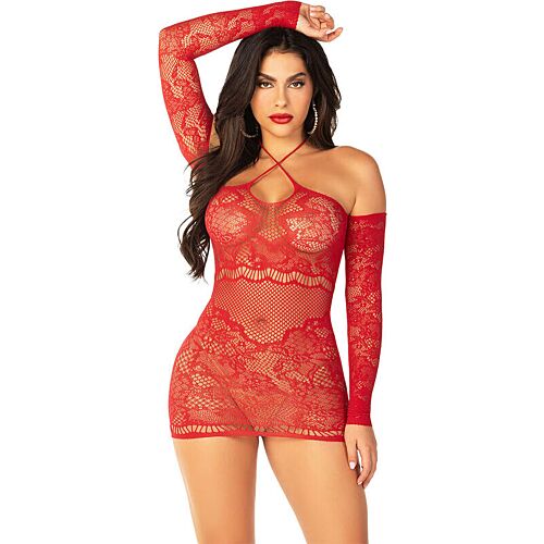 Off-Shoulder Mini Kjole Leg Avenue med Lange Ermer