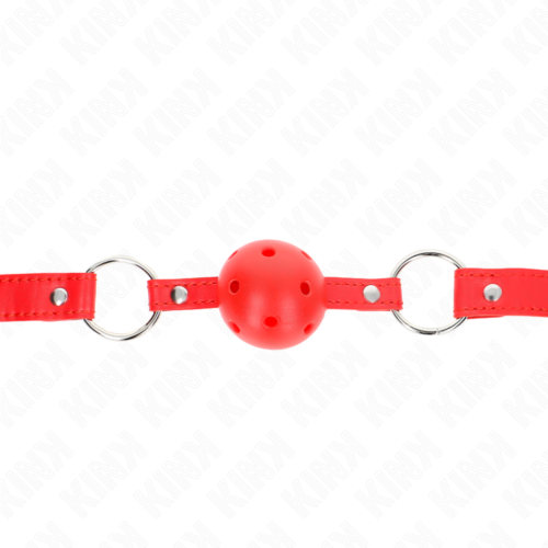 Pustende ballknebel KINK 4 cm med dobbel nagle Modell 1 62,5 x 2,5 cm justerbar 42-58 cm