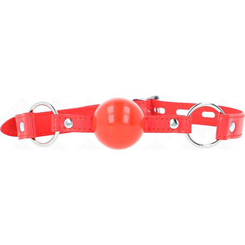 Gag KINK COLLAR & GAG 4 CM med rød lås