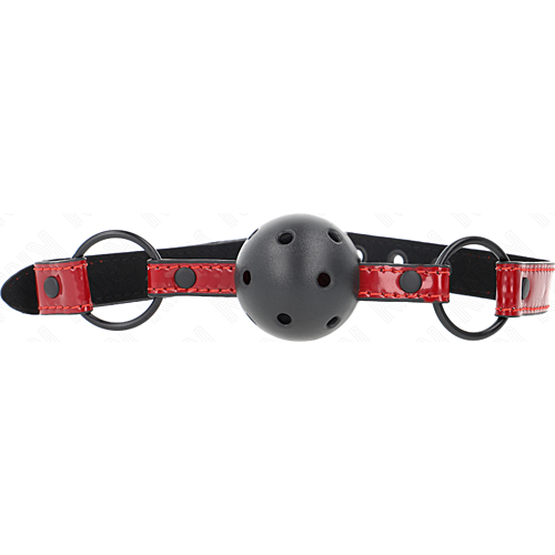 Gag KINK Shiny Leatherette 4.5 cm med justerbar stropp
