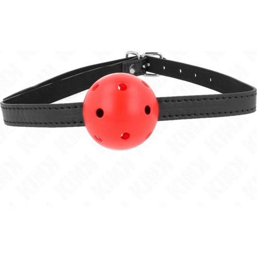 Gag KINK COLLAR & GAG Simplicity Red Pustende