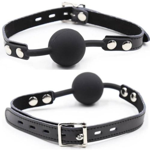 Ball gag OHMAMA FETISH med lærbelte og lås