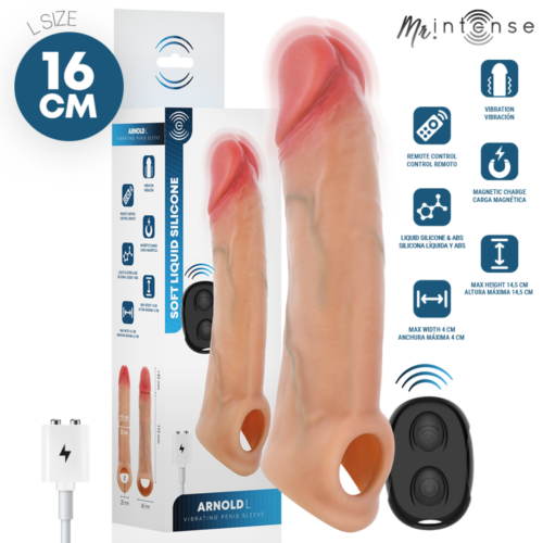 Penis sleeve MR INTENSE Arnold L med vibrasjon