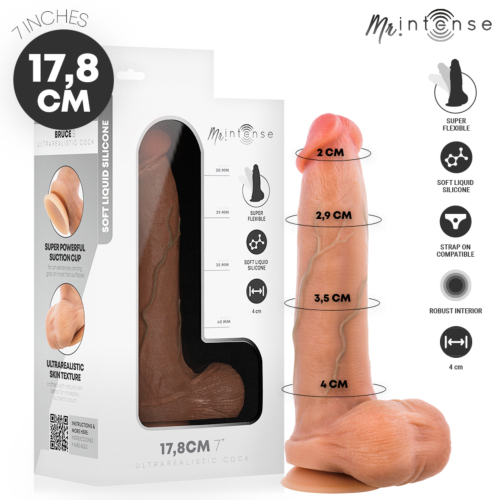 Dildo MR. INTENSE Bruce S 17.8 cm med testikler