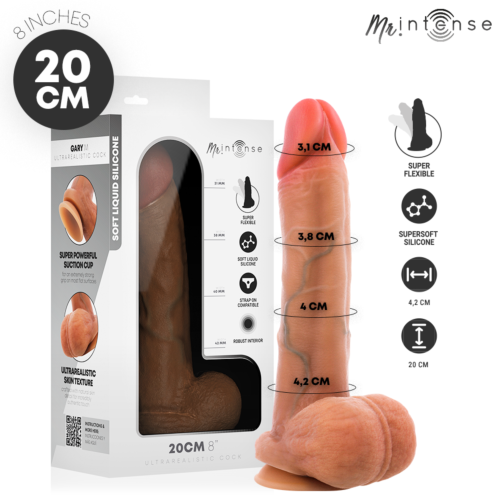 Dildo MR. INTENSE Gary M 20 cm med testikler