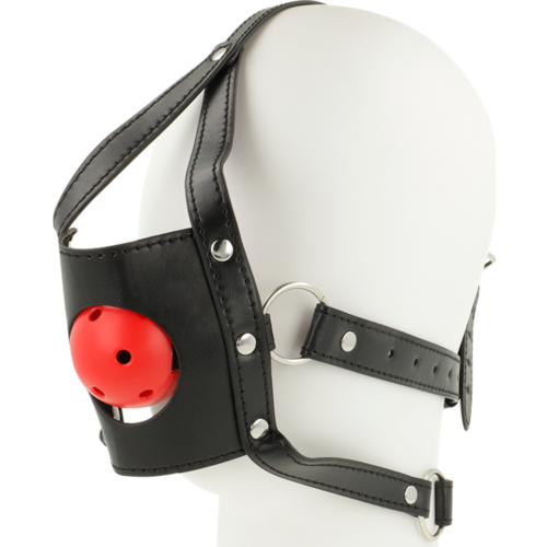 Muzzle SM OHMAMA FETISH med justerbart hodeharnais