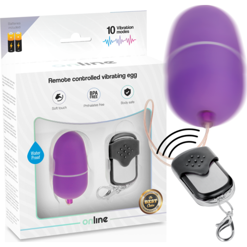 Vibrerende Egg ONLINE med Fjernkontroll og 10 Moduser