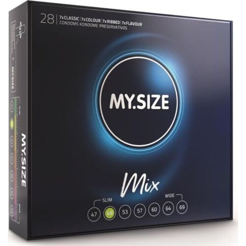 Preservativ MY SIZE MIX 49 MM med 28 enheter