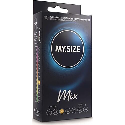 Kondom MY SIZE MIX 53 MM - Justerbare bredder