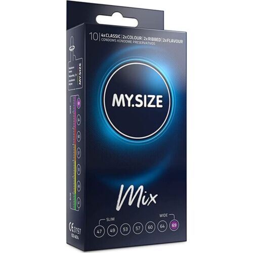 Kondom MY SIZE MIX 69 MM - Bred variasjon og hypoallergenisk