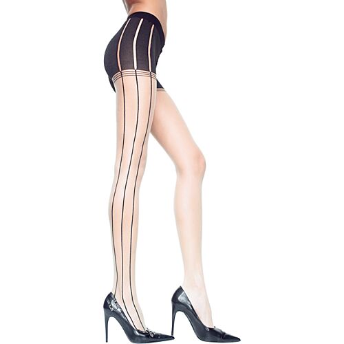 Pikant undertøy Music Legs med striper