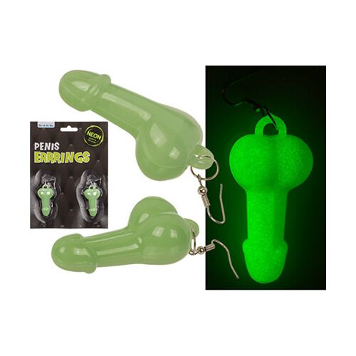Øredobber Out Of The Blue Penis Glow In The Dark