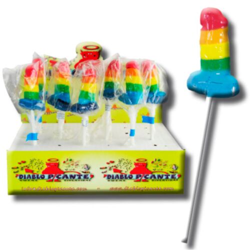Søtsak PRIDE GUMMY LOLLIPOP PENIS for morsomme fester