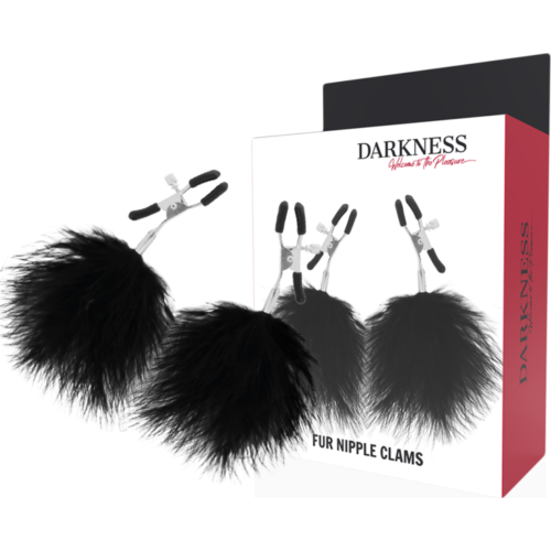 Pezonklipp DARKNESS SENSATIONS med pompomer