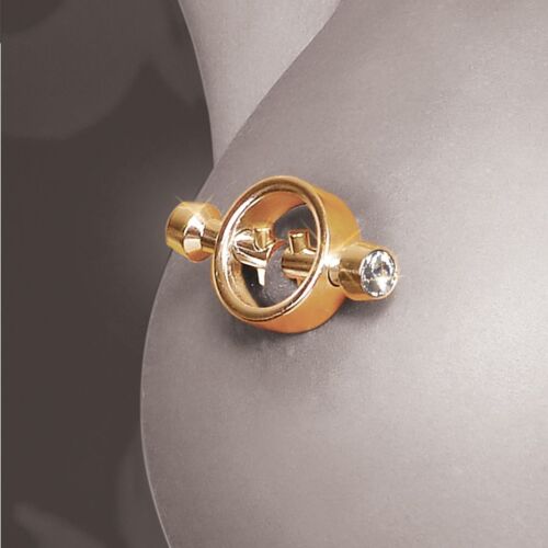 Pezonklips FETISH FANTASY GOLD med magnetisk klem
