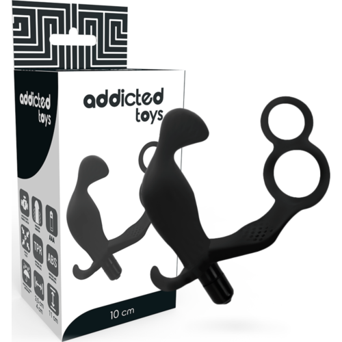 Anal Plug ADDICTED TOYS med dobbelt penisring og testikler