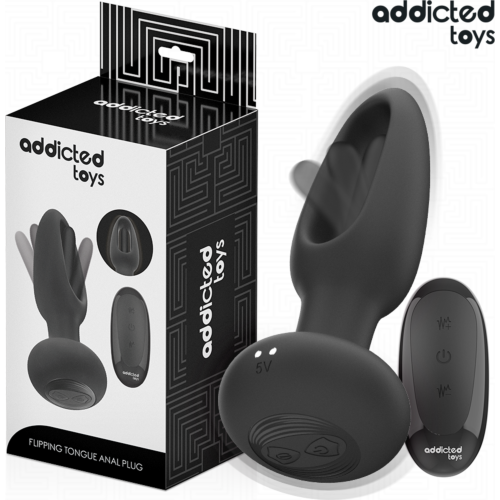 Anal Vibrator ADDICTED TOYS med vibrerende tunge og fjernkontroll
